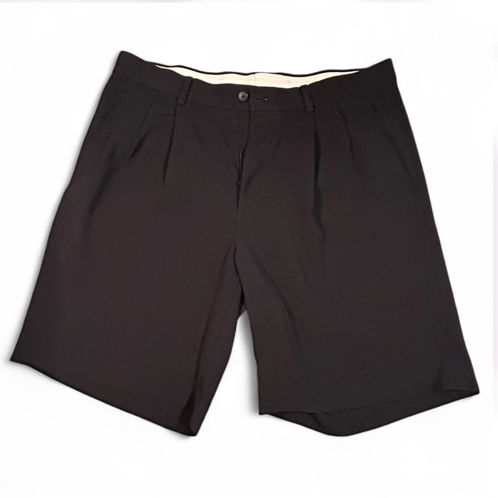 Alan Flusser Black Flat Front Men's Shorts